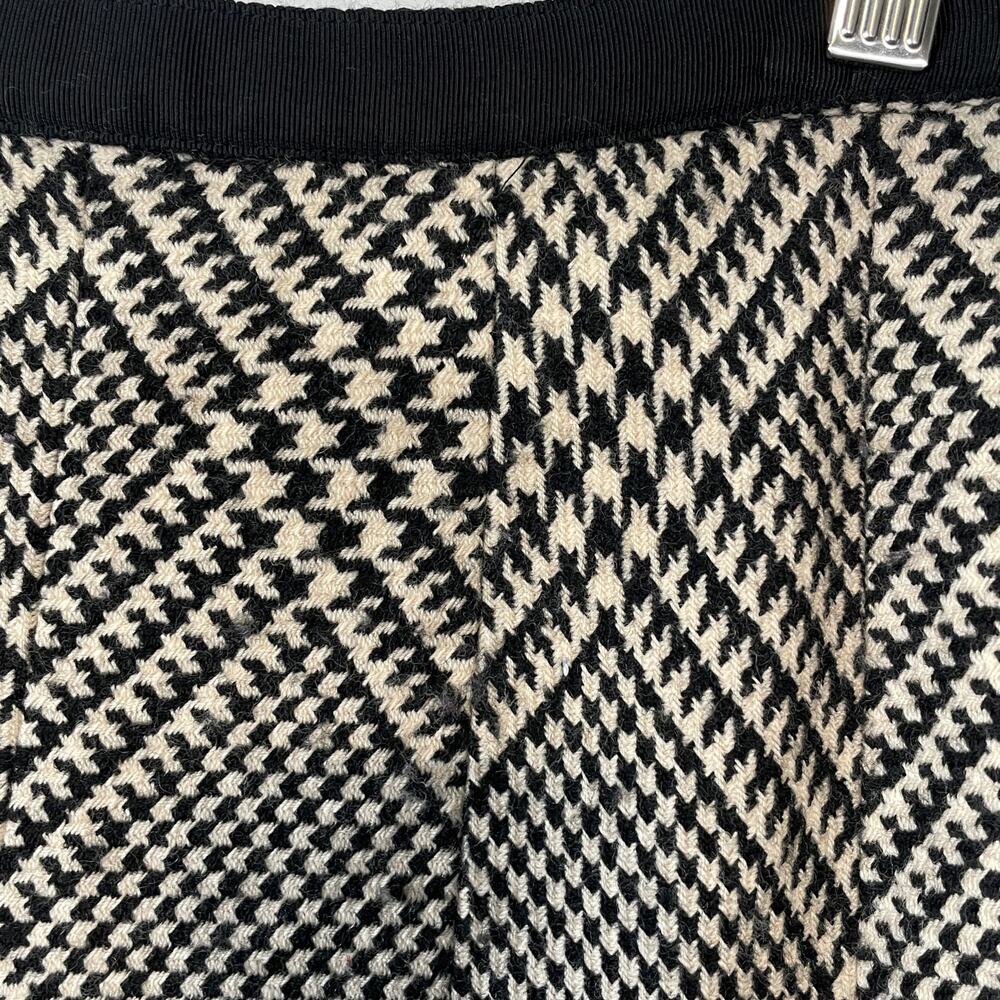 AK Anne Klein Skirt 100% Wool Houndstooth Tan Black Careerwear A-Line Size 8P - Picture 9 of 10